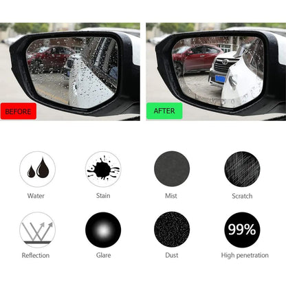 Anti Fog Film Universal Car Waterproof Rear View Car Side Mirror Film Fog Protector Anti Glare Anti-Dust