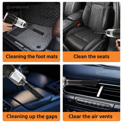 Car Vacuum Cleaner 3 in 1 Cordless Handheld with 3 Attachments & Blower for Wet & Dry Cleaning for Home/Office/Car/Keyboard/Travel/Sofa