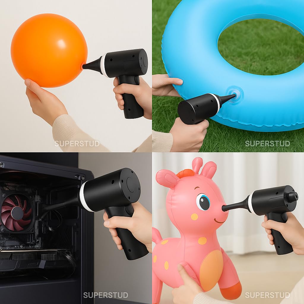 Car Vacuum Cleaner 3 in 1 Cordless Handheld with 3 Attachments & Blower for Wet & Dry Cleaning for Home/Office/Car/Keyboard/Travel/Sofa
