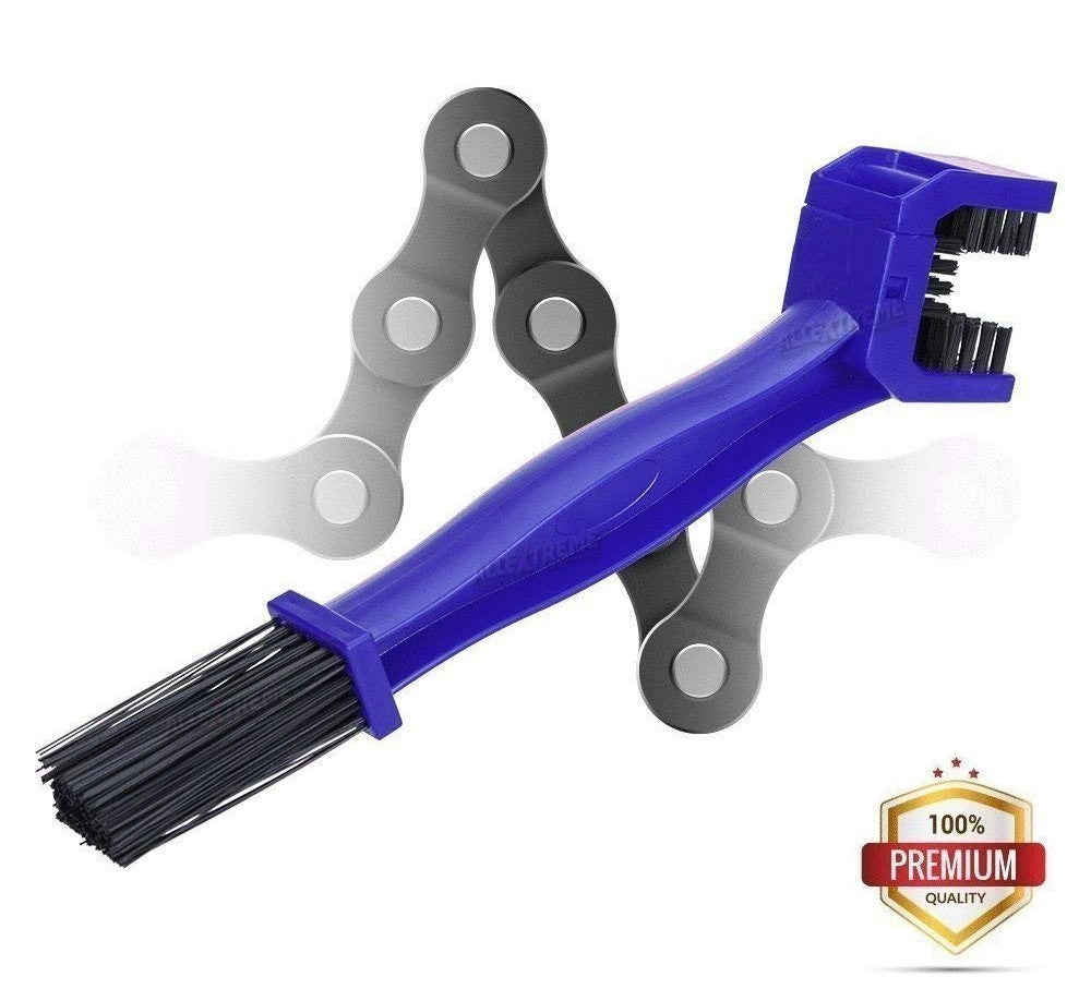 Multi-Purpose Bike Chain Cleaner Brush with Soft & Long Bristles Ideal for Quick Cleaning of Cycles, Motorcycles