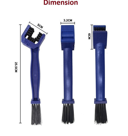 Multi-Purpose Bike Chain Cleaner Brush with Soft & Long Bristles Ideal for Quick Cleaning of Cycles, Motorcycles