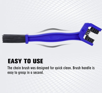 Multi-Purpose Bike Chain Cleaner Brush with Soft & Long Bristles Ideal for Quick Cleaning of Cycles, Motorcycles