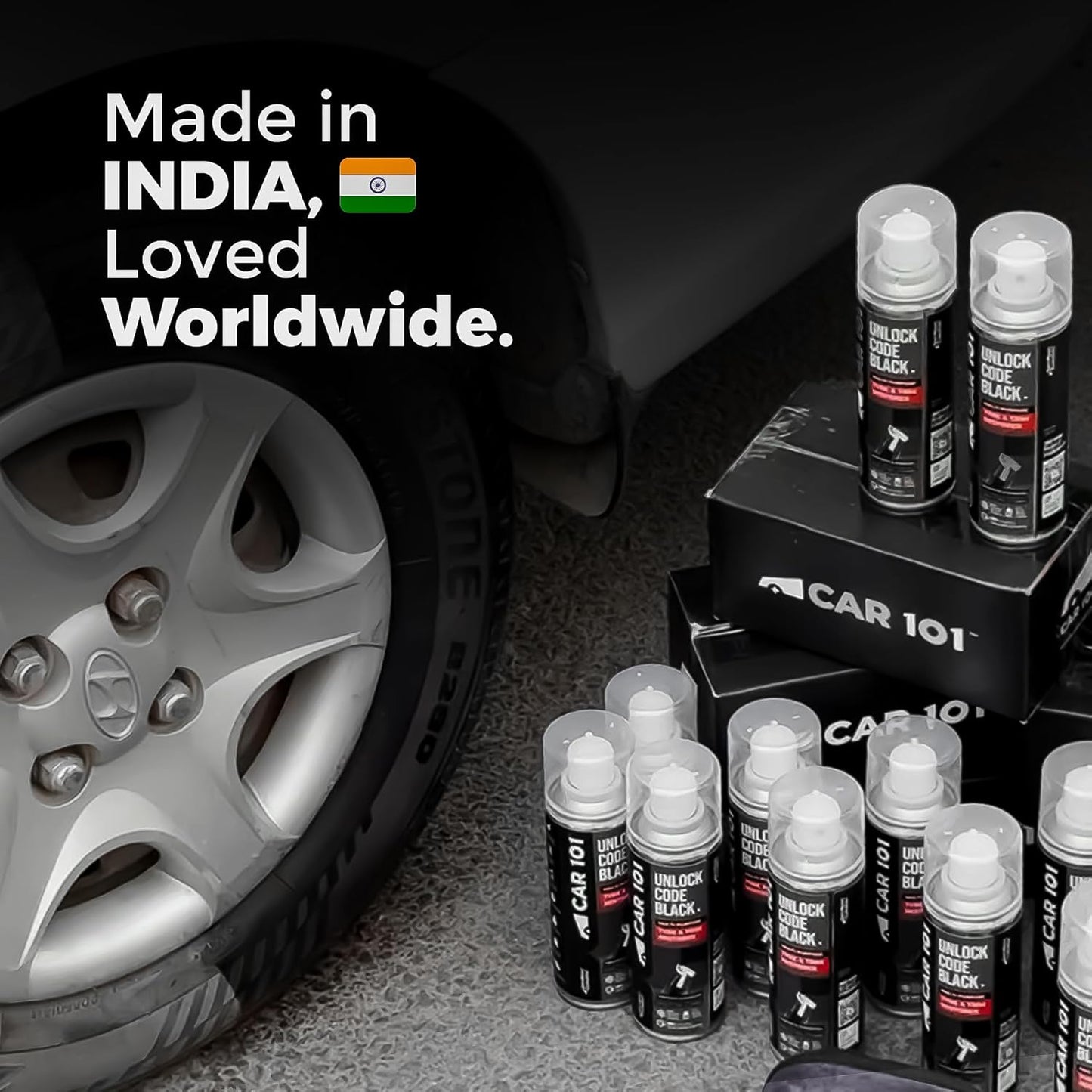 CAR101 Tyre & Trim Restorer | 250ml - Pack of 1| Multi-Purpose Protectant for Plastic, Vinyl & Rubber | Nano Polymers | Revives Faded Exterior Trim & Bumpers | Restores Shine & Prevents Fading