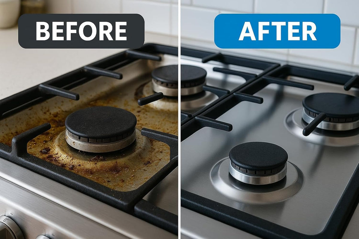 Kitchen Cleaning Spray - Kitchen Surface and Chimney Cleaner - Gas Stove Cleaner Liquid Spray - All Purpose Grease, Slab Tough Degreaser Foam Spray, Streak-Free Shine, Pack of 2