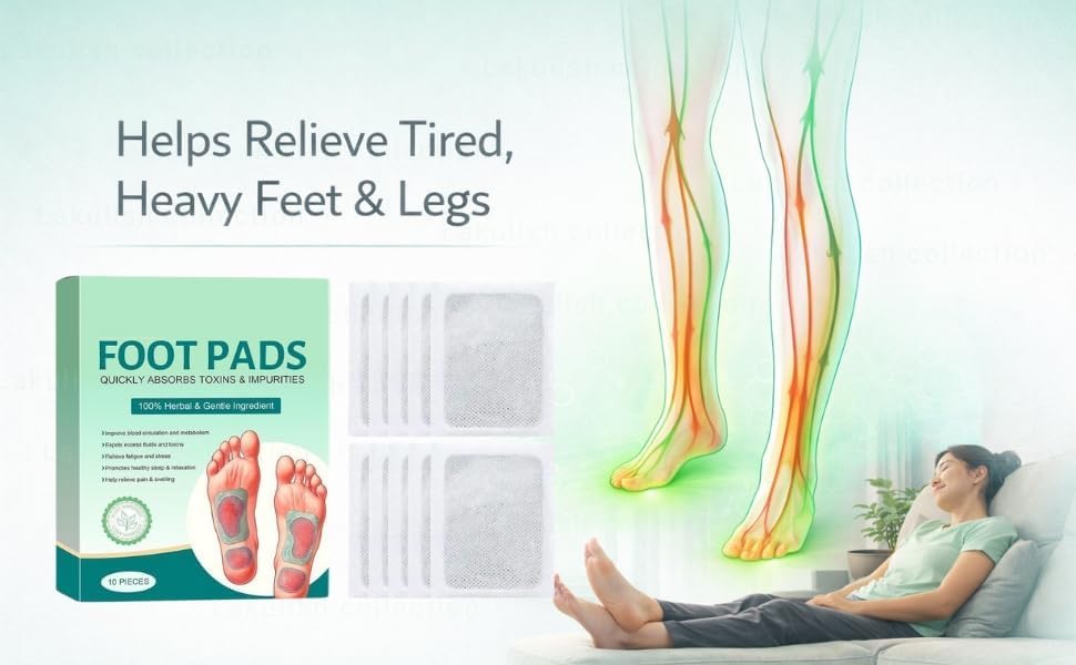 Detox Foot Patches for Weight Loss & Toxin Removal | Natural Ginger Herbal Foot Pads for Deep Cleansing & Body Detox | Foot Patch for Pain Relief & Detoxification | Foot Pads for Women & Men (Pack of 20)